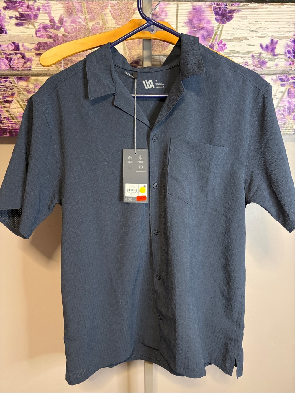 VRST Men’s Darker Ardosia Slate Short-Sleeve Button Down Resort Shirt NWT